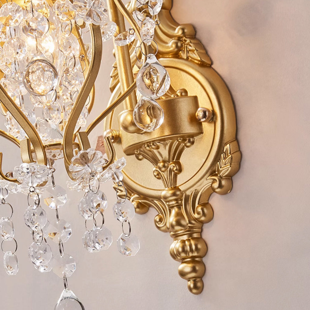 Crystal Iron Lampshade Living Wall Lamp