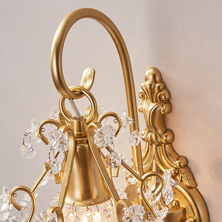 Crystal Iron Lampshade Living Wall Lamp