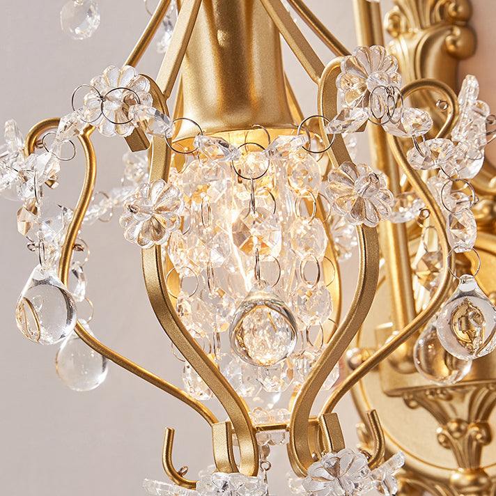 Crystal Iron Lampshade Living Wall Lamp