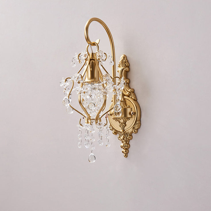 Crystal Iron Lampshade Living Wall Lamp