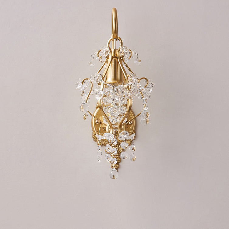 Crystal Iron Lampshade Living Wall Lamp