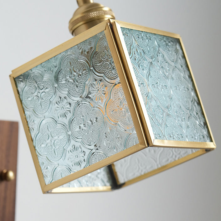 Square Cube Glass Lampshade Wall Lamp
