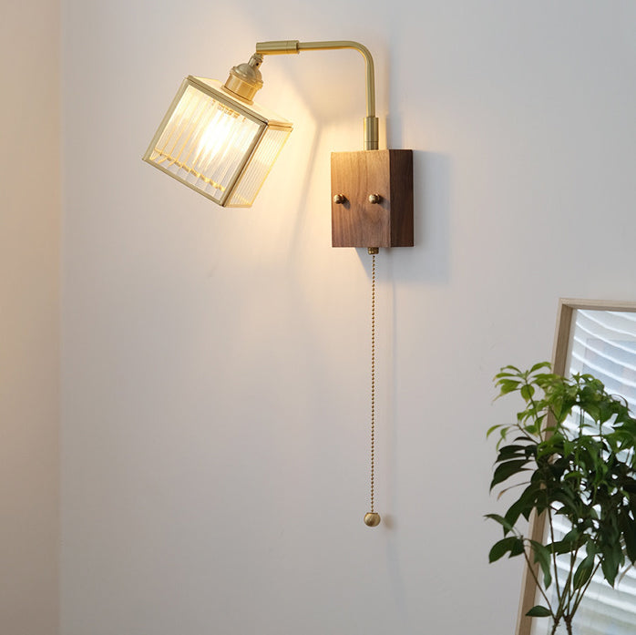 Square Cube Glass Lampshade Wall Lamp
