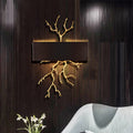 Rectangle Branches Full Copper 2-Light Wall Lamp