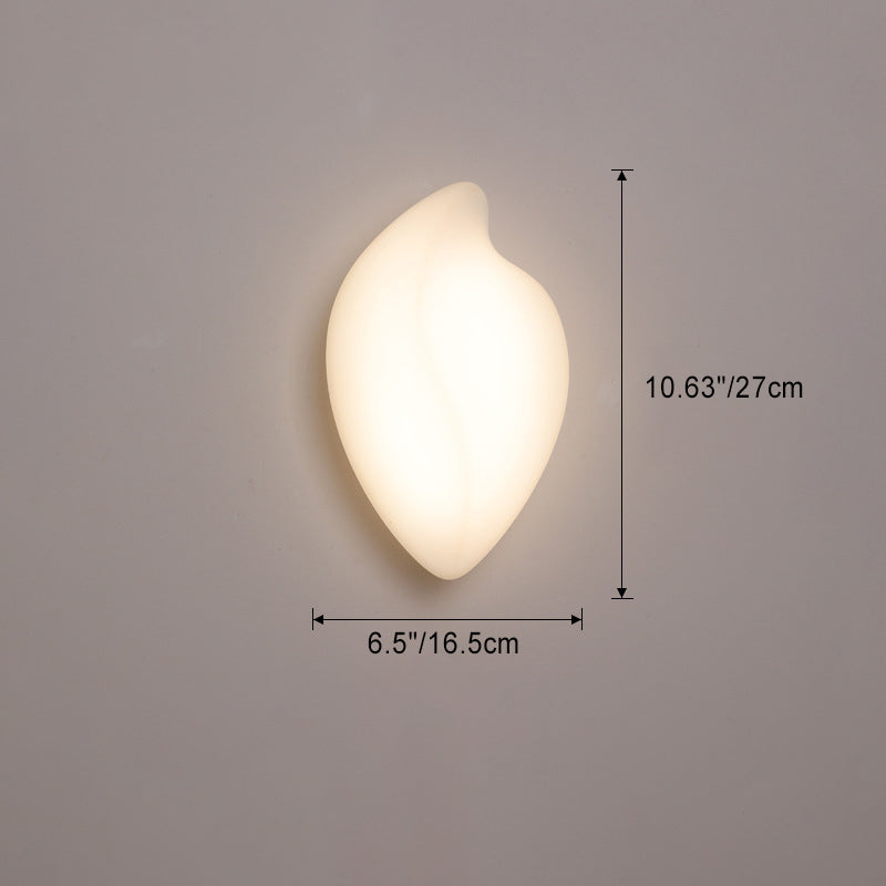 Cream Leaf Shape Roto-molding Wall Lamp