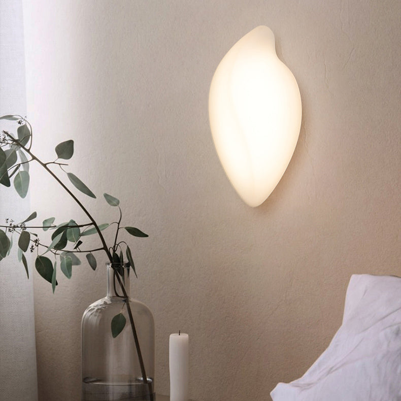 Cream Leaf Shape Roto-molding Wall Lamp