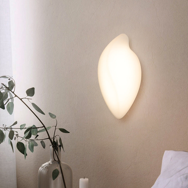 Cream Leaf Shape Roto-molding Wall Lamp
