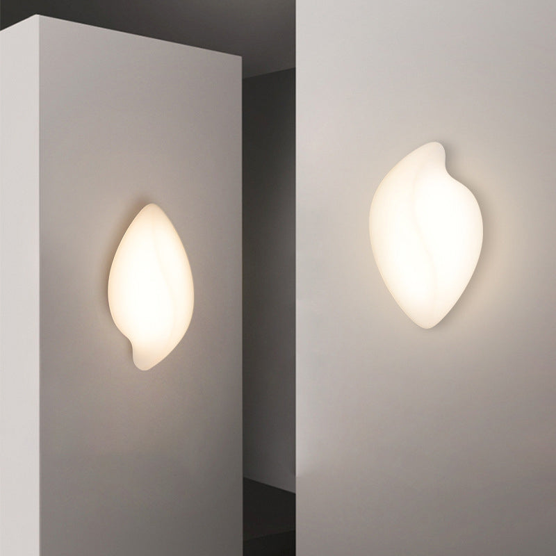 Cream Leaf Shape Roto-molding Wall Lamp