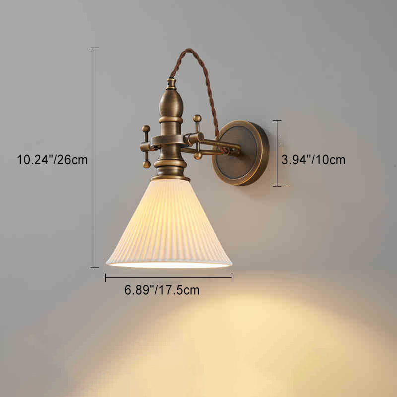Hat Shape Full Copper Wall Lamp