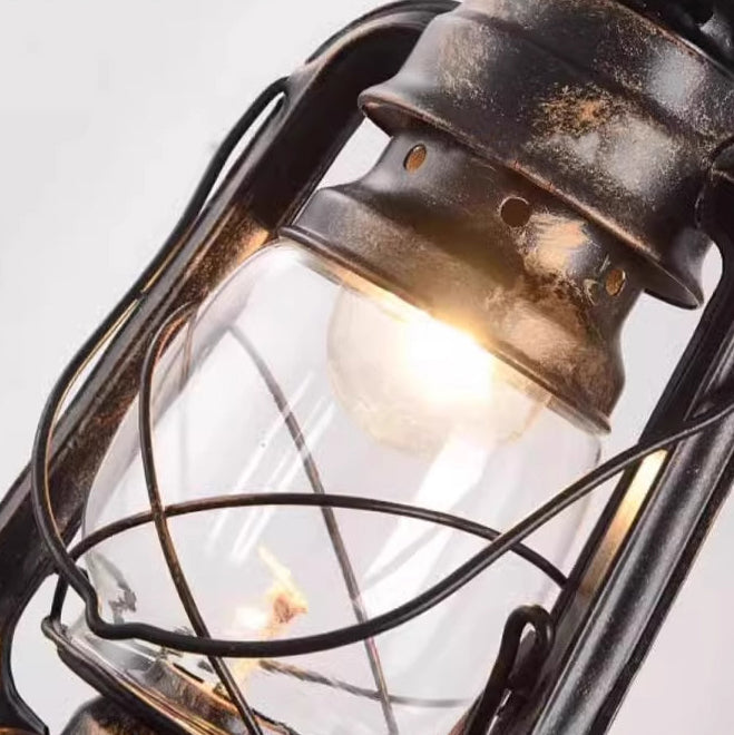 Glass Iron Lampshade 1/2 Wall Lamp