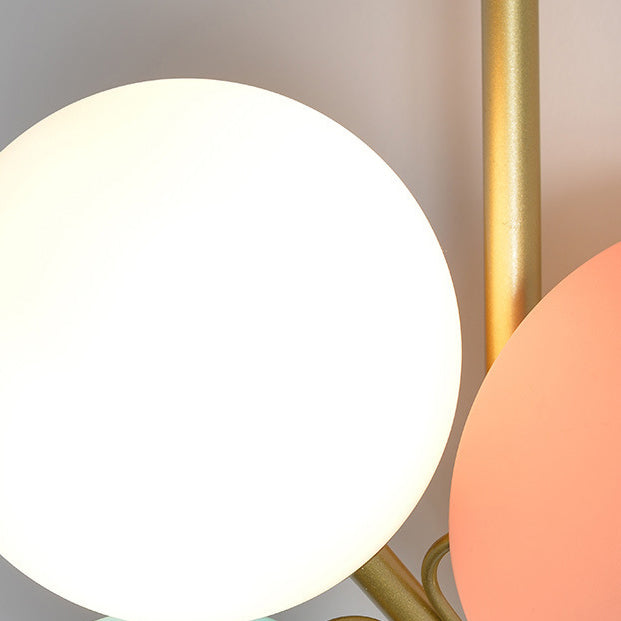 Leaves Orbs Glass Lampshade Wall Lamp