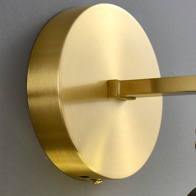 Oval Branch Flowers Copper Wall Lamp