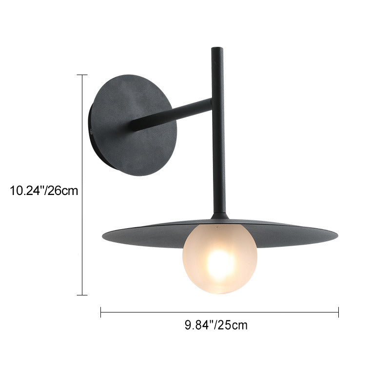 Umbrella Shape Orb Glass Wall Lamp