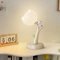 Flower PE Lampshade Iron Table Lamp