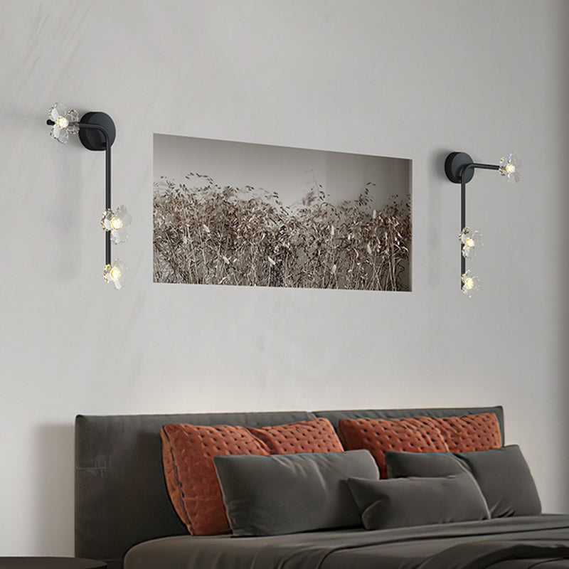 Flowers Acrylic Iron Lampshade Wall Lamp