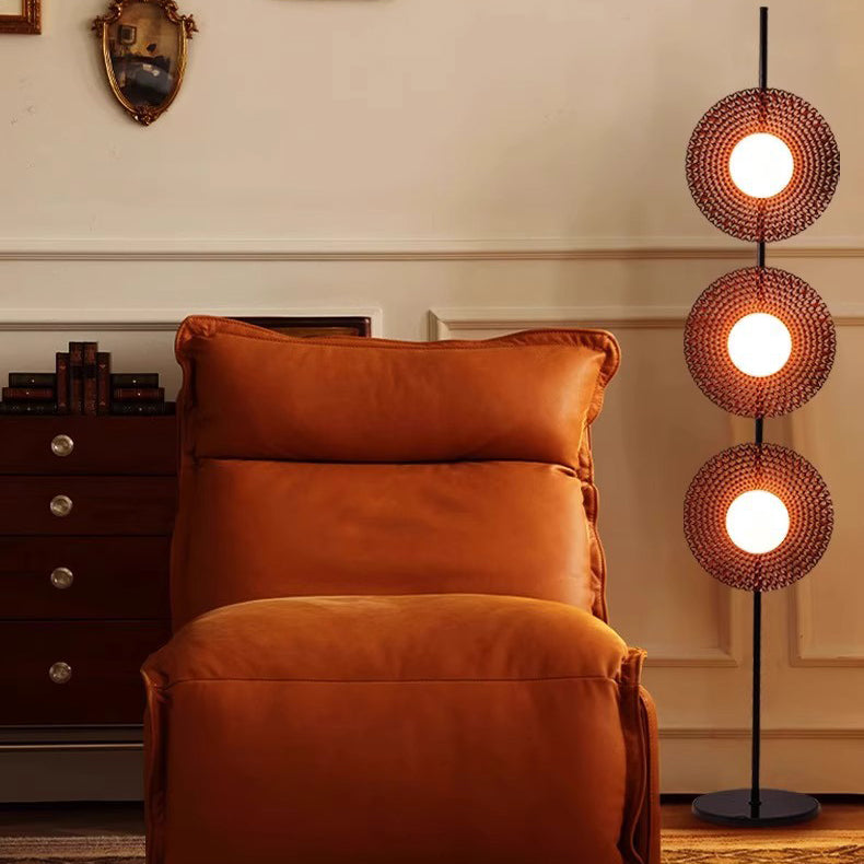 Contemporary Scandinavian Round Acrylic Floor Lamp