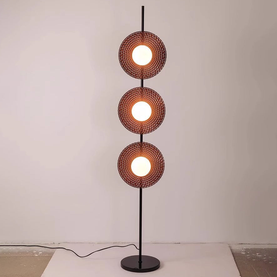 Contemporary Scandinavian Round Acrylic Floor Lamp
