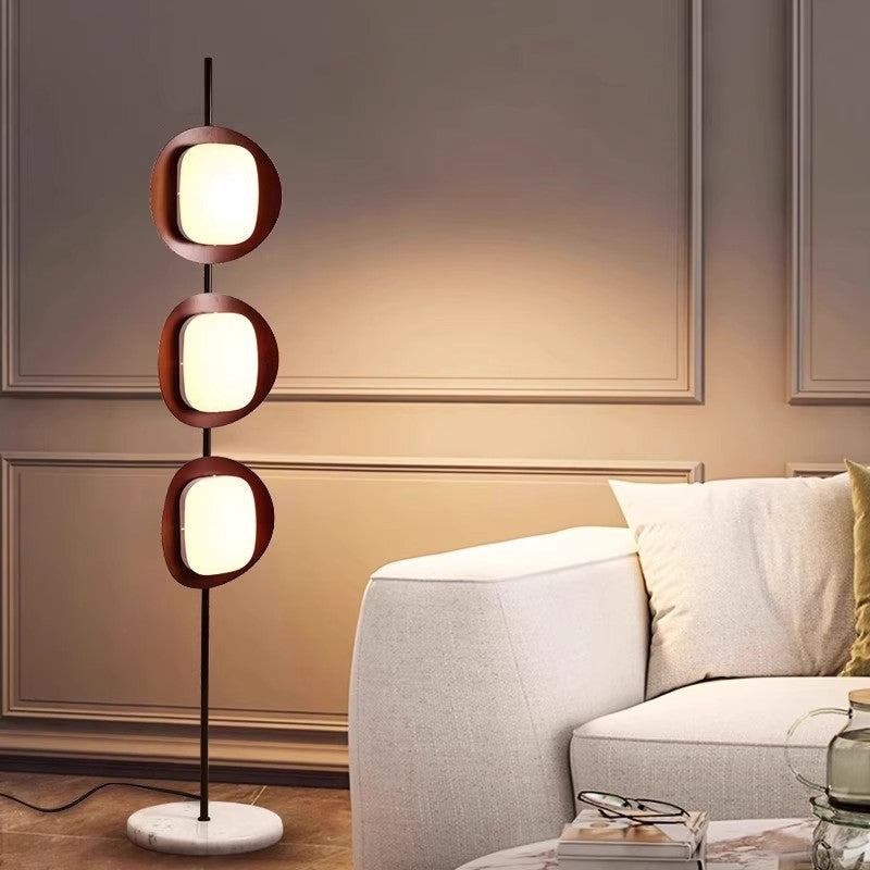 Contemporary Scandinavian Round Acrylic Floor Lamp