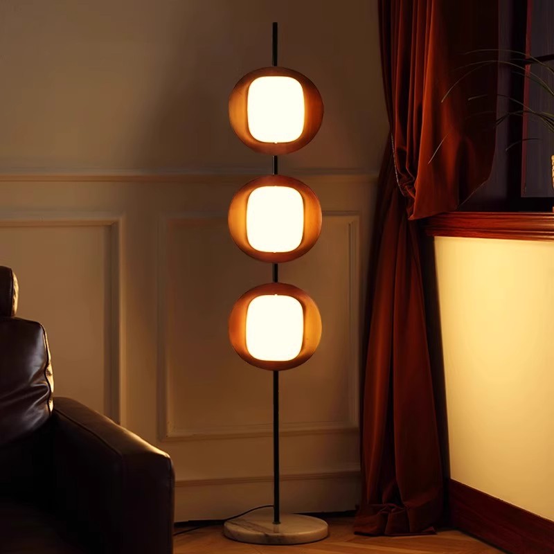 Contemporary Scandinavian Round Acrylic Floor Lamp