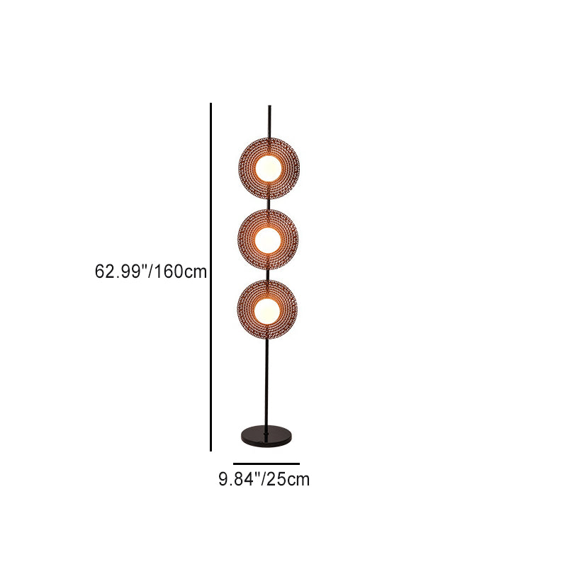 Contemporary Scandinavian Round Acrylic Floor Lamp