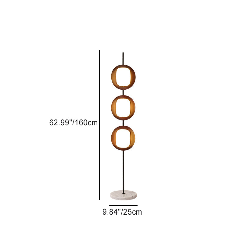 Contemporary Scandinavian Round Acrylic Floor Lamp