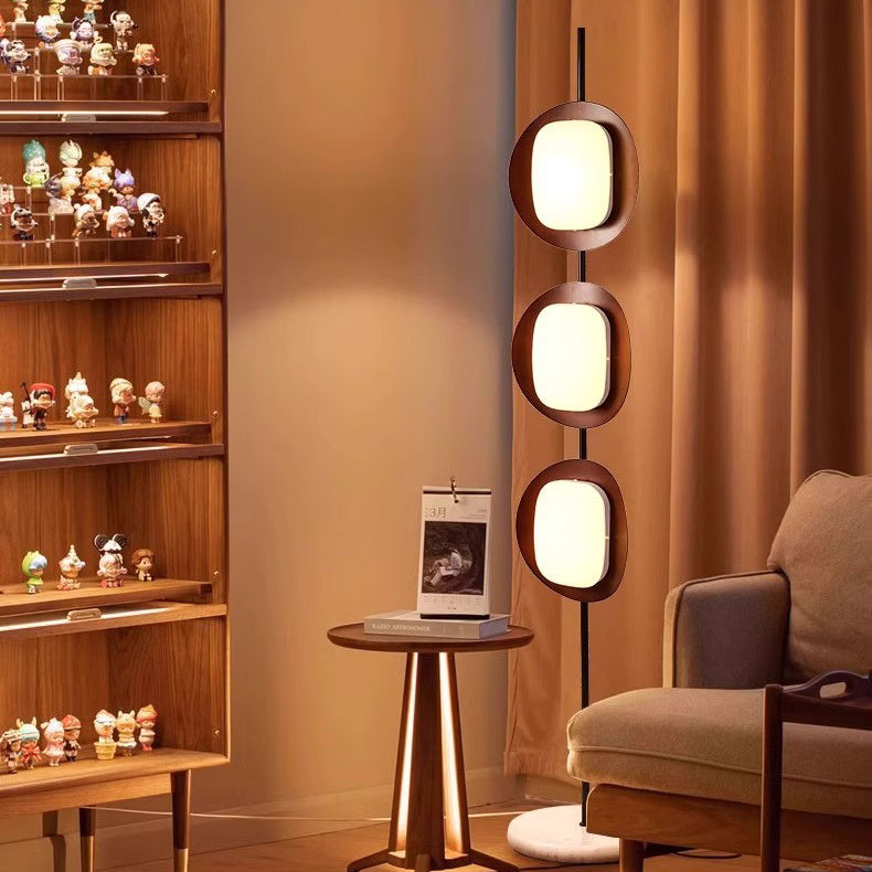 Contemporary Scandinavian Round Acrylic Floor Lamp