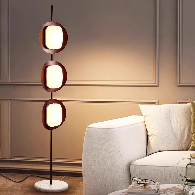 Contemporary Scandinavian Round Acrylic Floor Lamp
