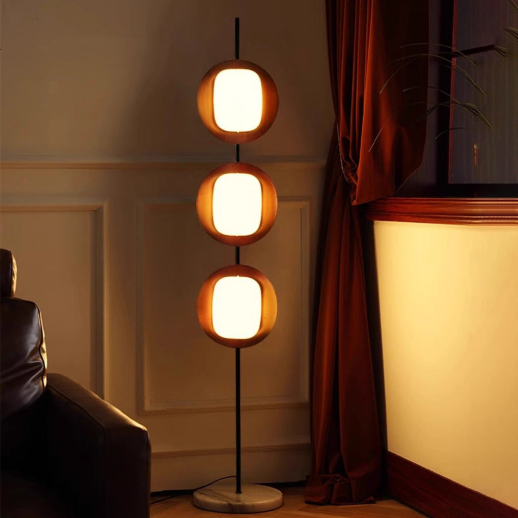 Contemporary Scandinavian Round Acrylic Floor Lamp
