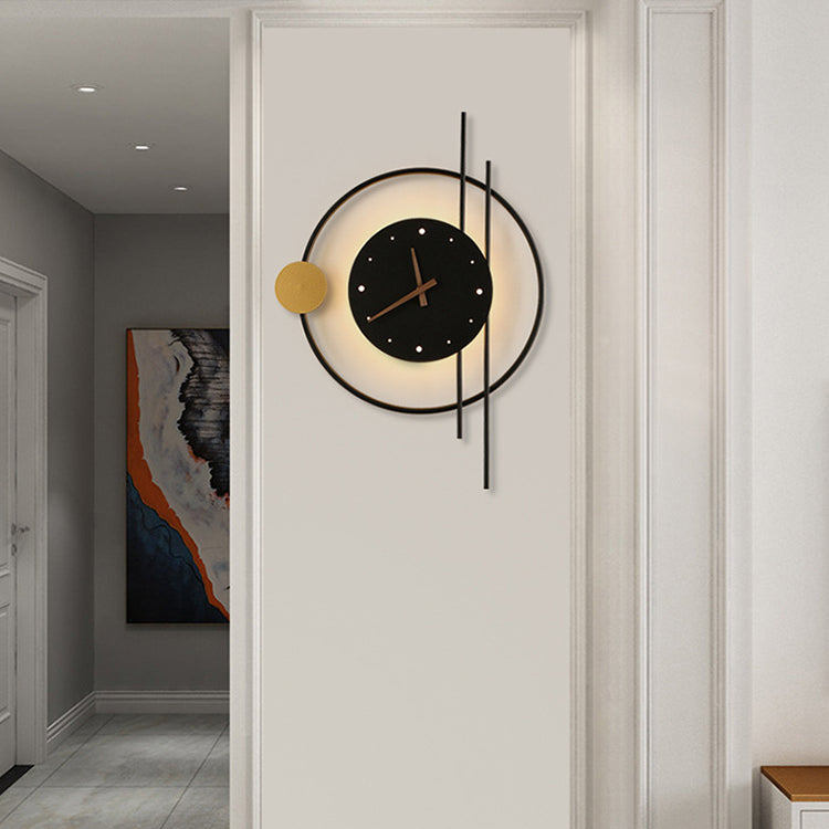Clocks Iron Acrylic Lampshade Wall Lamp