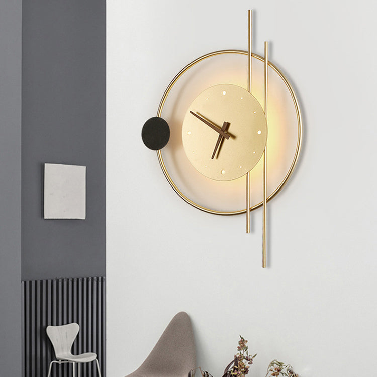 Clocks Iron Acrylic Lampshade Wall Lamp