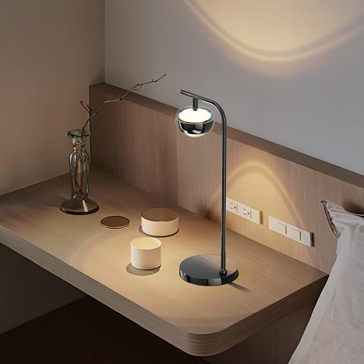 Orb Acrylic Aluminum Iron Table Lamp