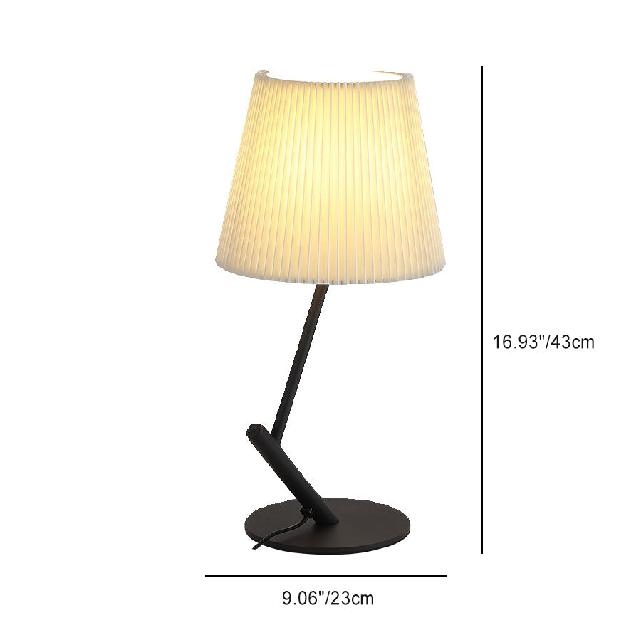 Umbrella Shape Fabric Lampshade Table Lamp