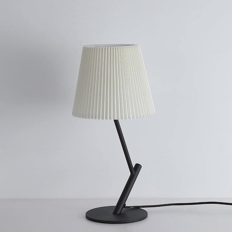 Umbrella Shape Fabric Lampshade Table Lamp