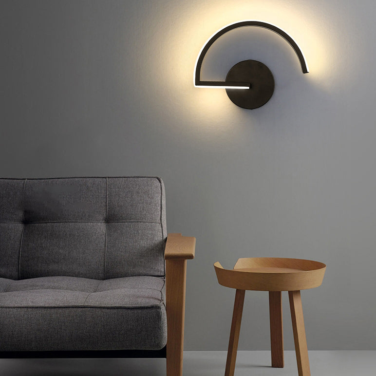 Semicircle Hardware Iron Lampshade Wall Lamp