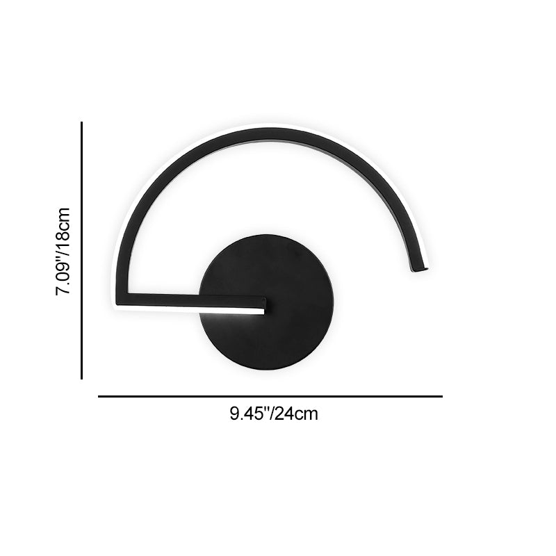 Semicircle Hardware Iron Lampshade Wall Lamp