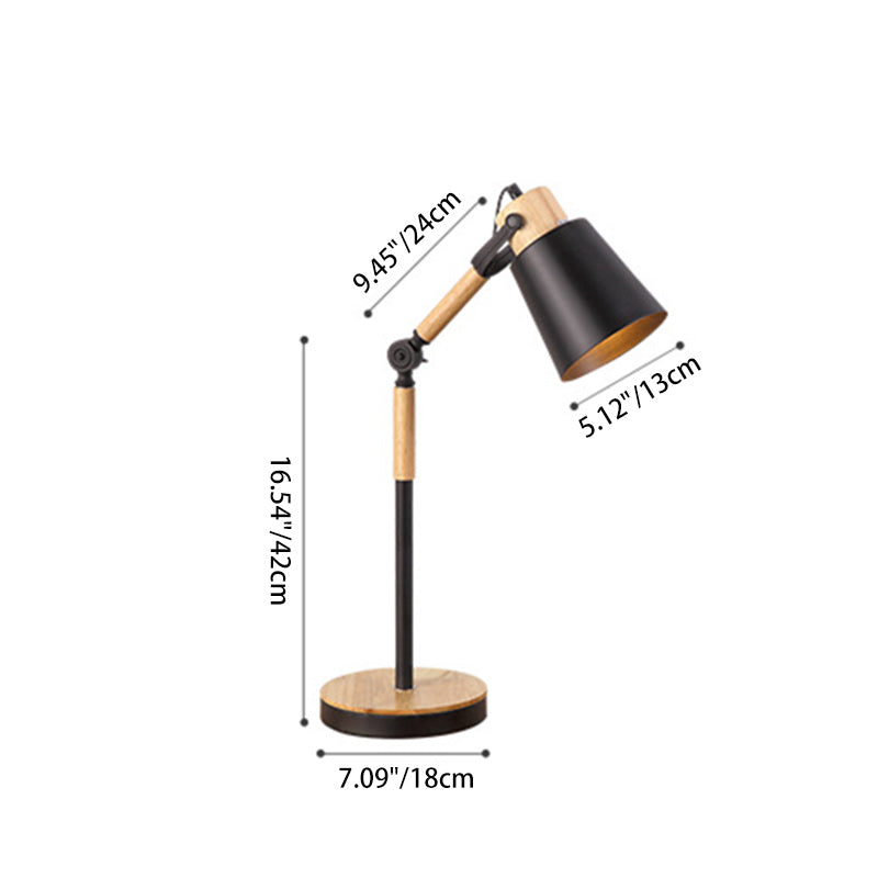 Trapezoid Bendable Iron Lampshade Table Lamp