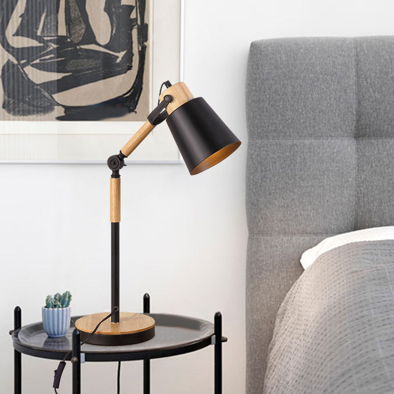 Trapezoid Bendable Iron Lampshade Table Lamp