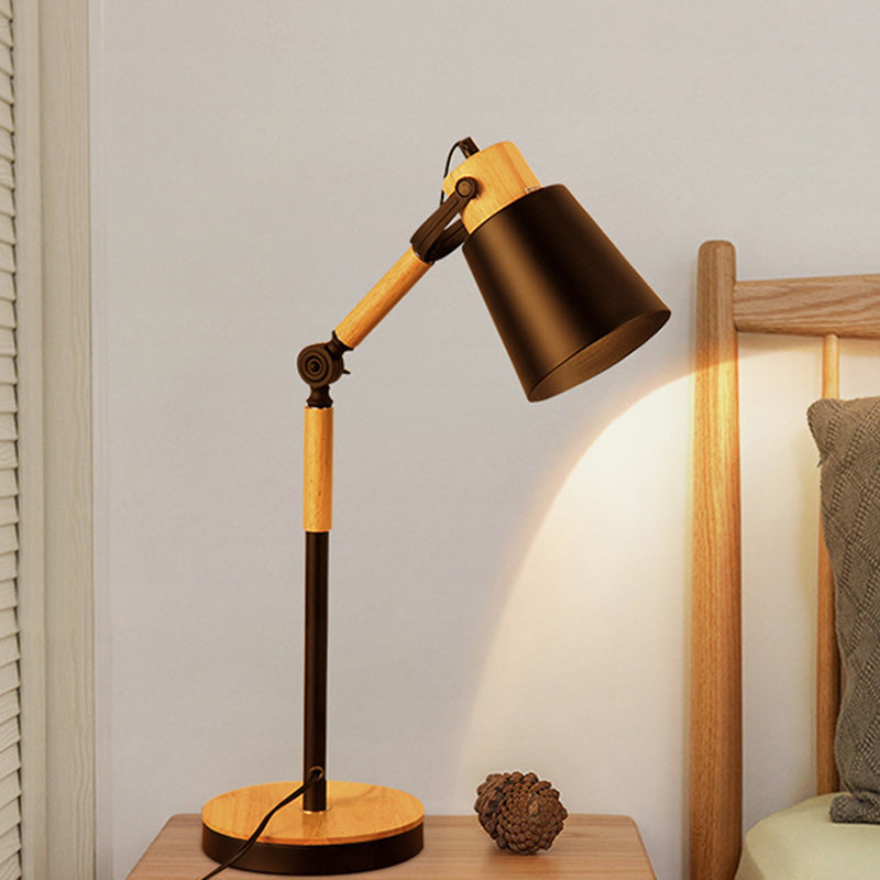 Trapezoid Bendable Iron Lampshade Table Lamp