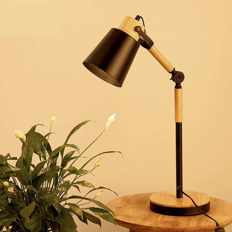 Trapezoid Bendable Iron Lampshade Table Lamp