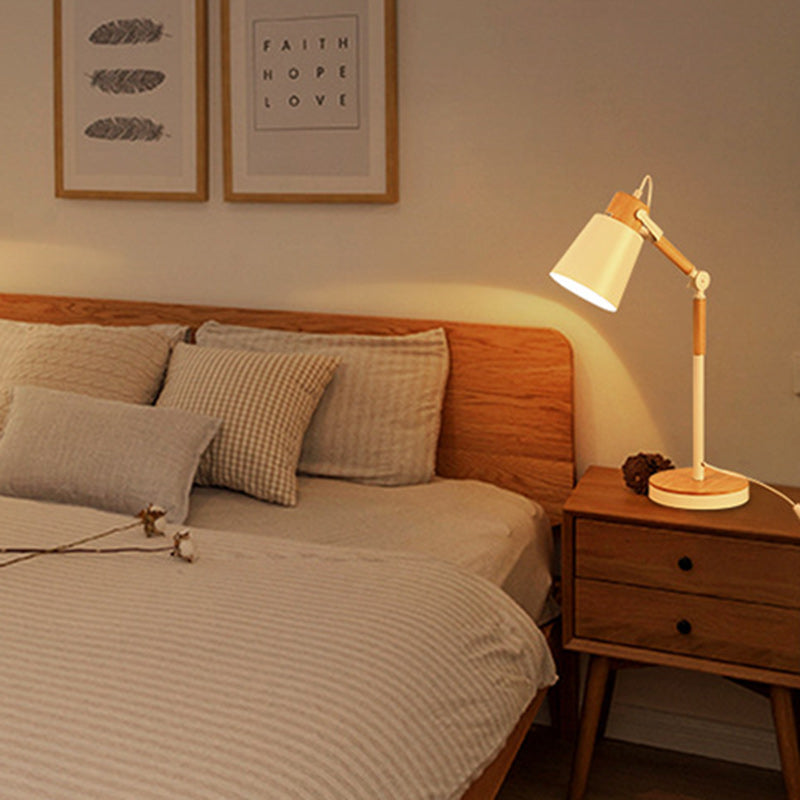 Trapezoid Bendable Iron Lampshade Table Lamp