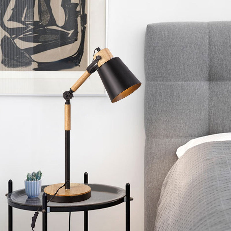 Trapezoid Bendable Iron Lampshade Table Lamp