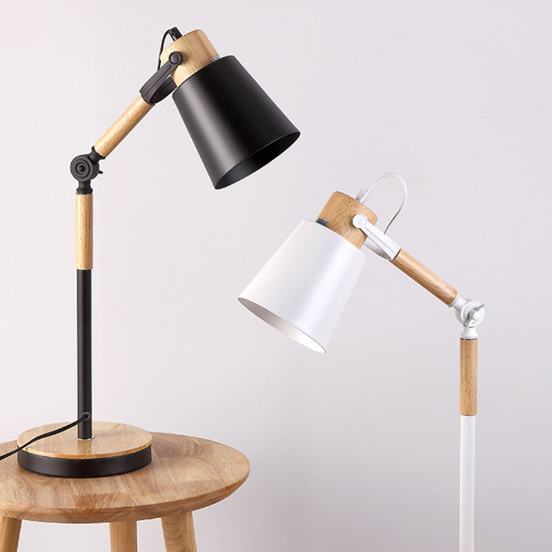 Trapezoid Bendable Iron Lampshade Table Lamp