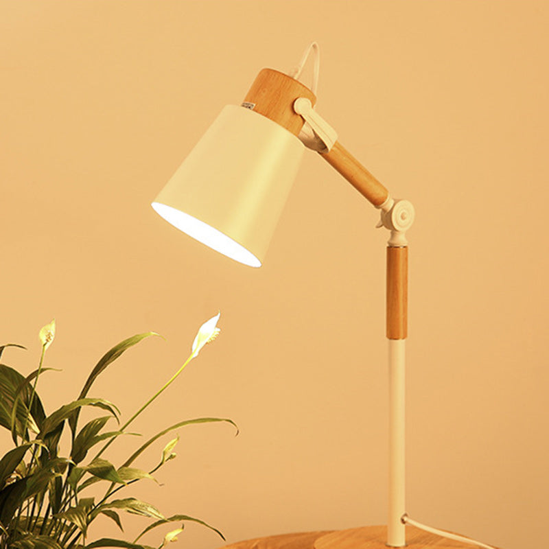 Trapezoid Bendable Iron Lampshade Table Lamp