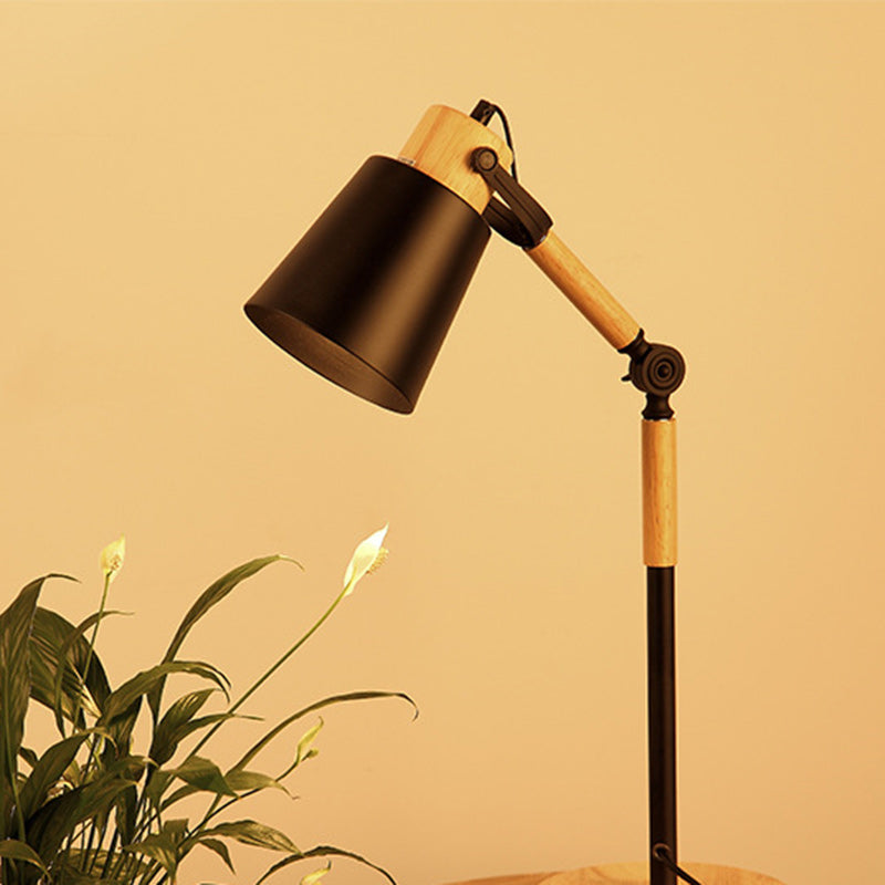 Trapezoid Bendable Iron Lampshade Table Lamp