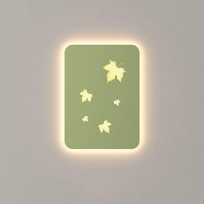 Rectangular Maple Leaves Full Wall Lamp