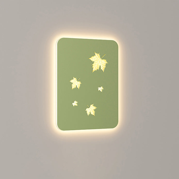 Rectangular Maple Leaves Full Wall Lamp