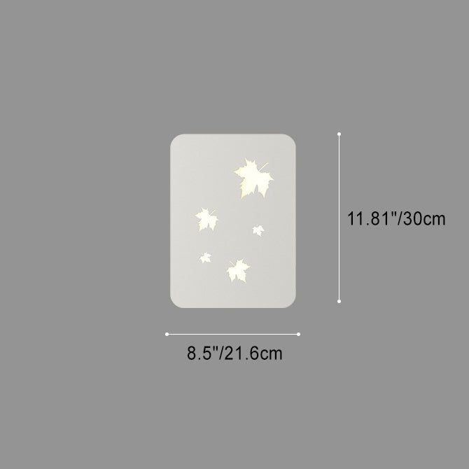 Rectangular Maple Leaves Full Wall Lamp