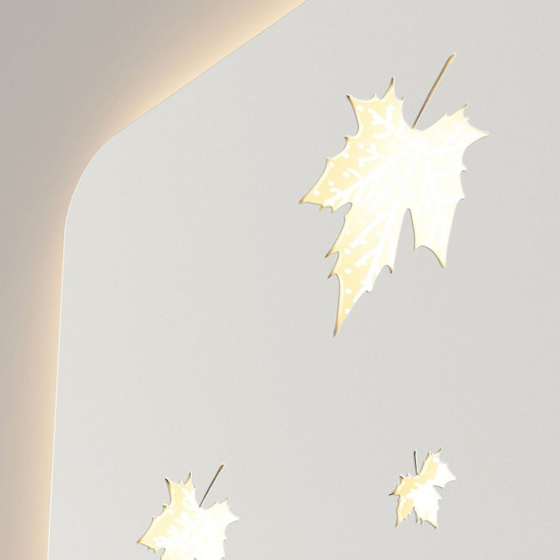 Rectangular Maple Leaves Full Wall Lamp