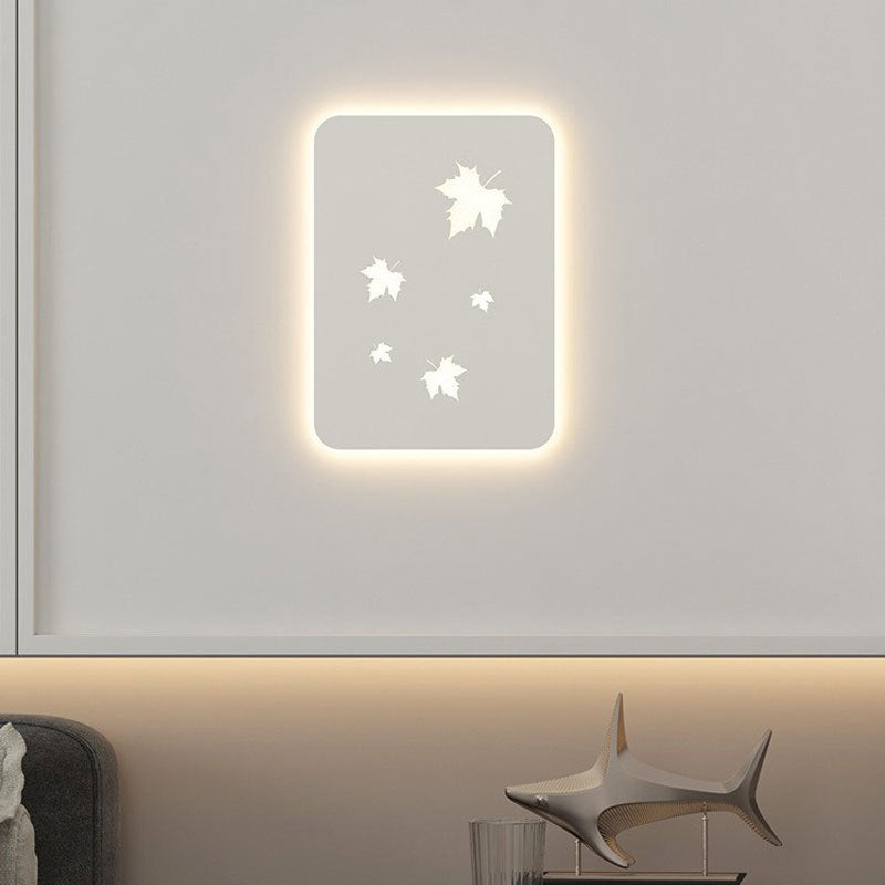 Rectangular Maple Leaves Full Wall Lamp