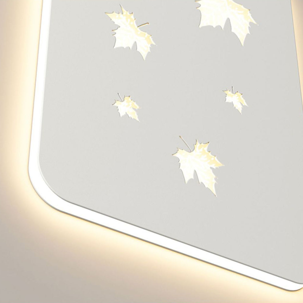 Rectangular Maple Leaves Full Wall Lamp